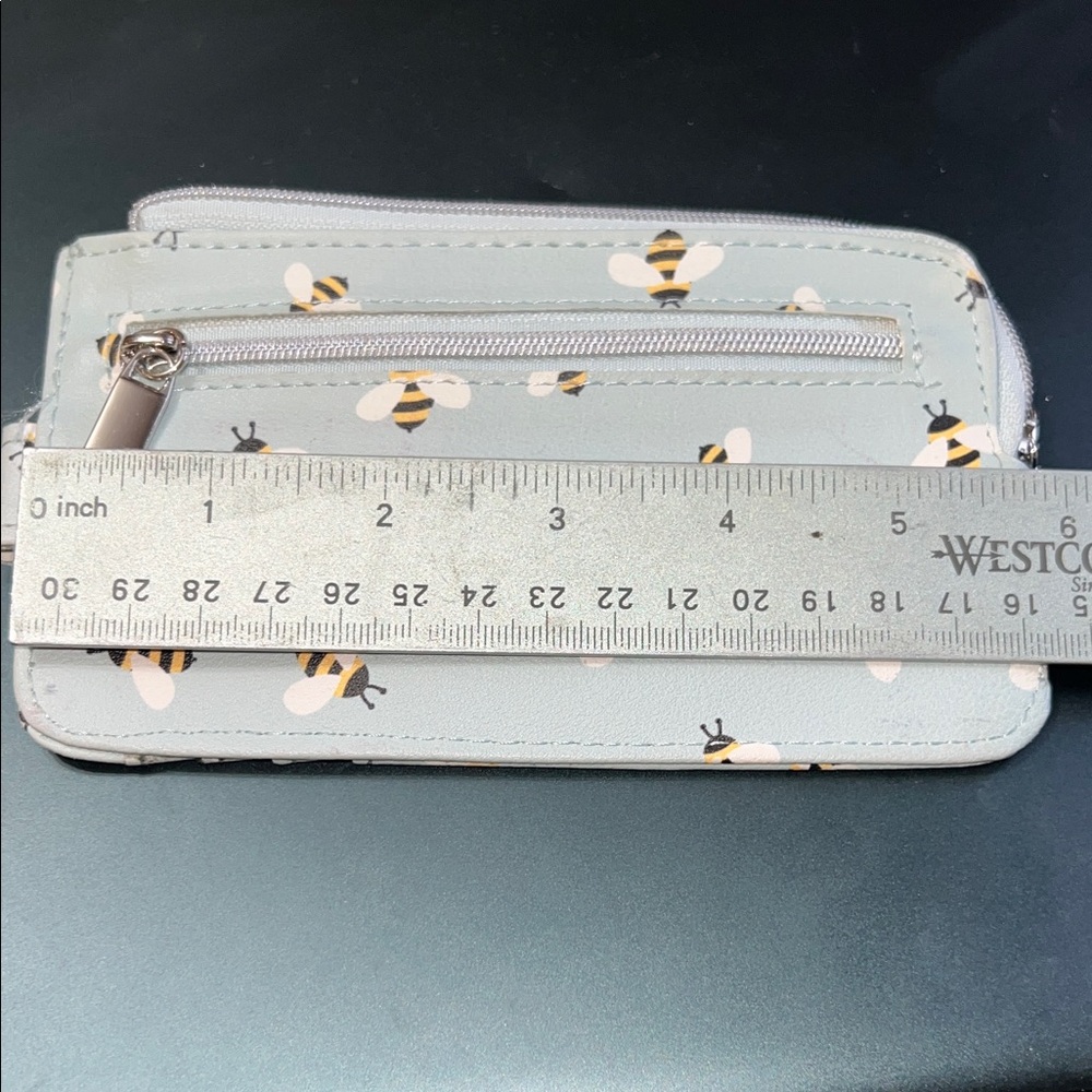 Bee Pattern Wallet with Snap Closure - Picture 5 of 6